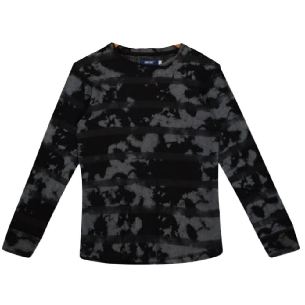 ❤️ 🆕 UNIVIBE Kids Boy Long Sleeves Tie Dye Top, Black Combo Top Size L